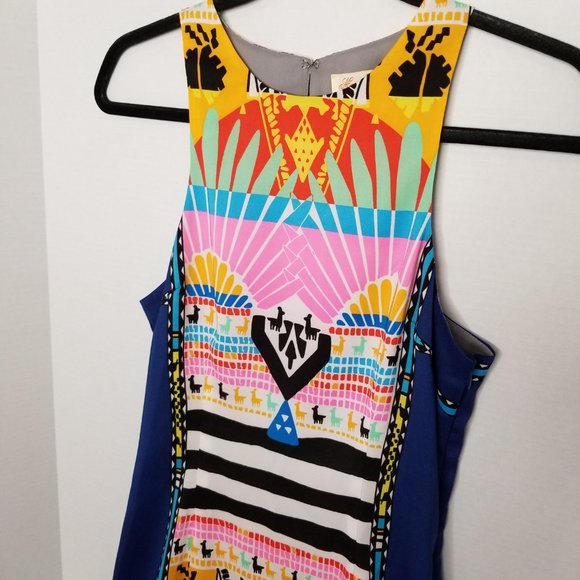 NWT Mara Hoffman Navy Sunrise Llama Alpaca Mini Dress, Size 2 - Picture 5 of 16